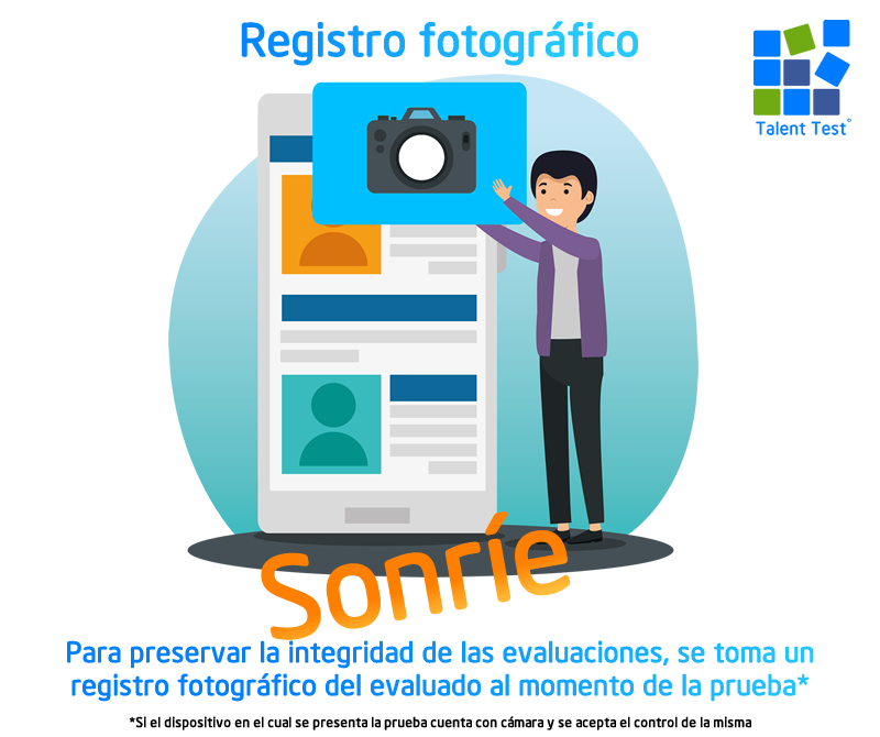 Examen psicométrico seguro, fotos al instante.
