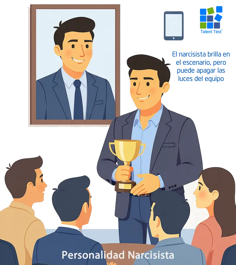 Con Talent Test Online descubre por qué el narcisista busca aplausos, pero no necesariamente resultados.