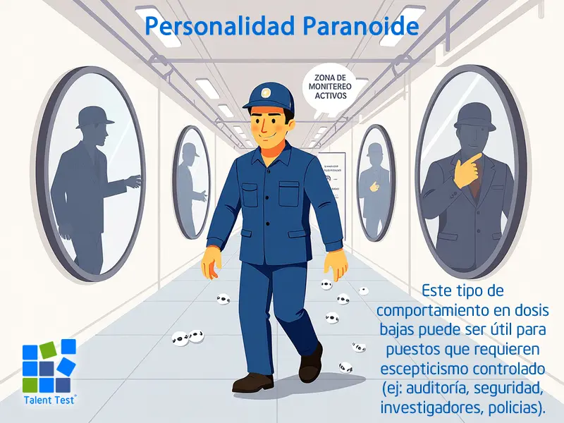 La personalidad Paranoide puede ser util para guardias de seguridad, policia e investigadores