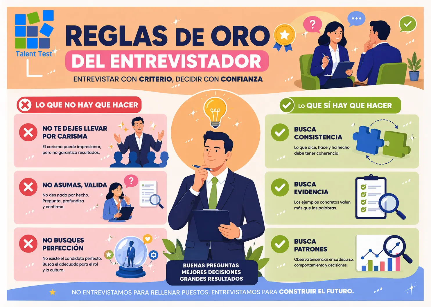 Las reglas de oro en una entrevista laboral - Talent Test Online test psicométricos de última generación