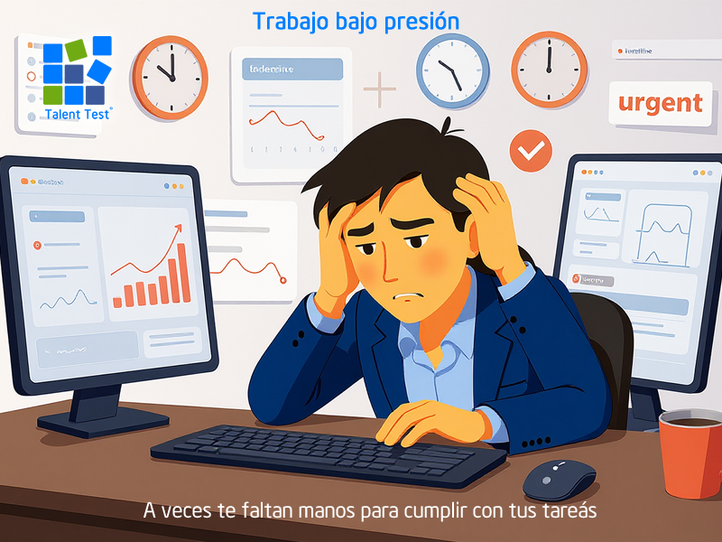 Potencia habilidades de trabajo bajo presión mediante prueba psicométrica con Talent Test Online